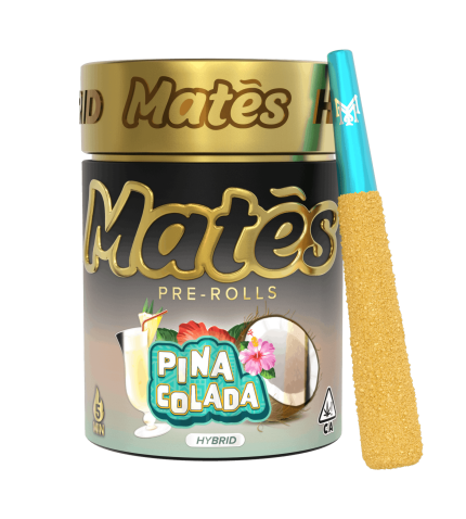 MATES- Melted Diamond & Live Resin Infused- 5pck Pre Roll- PINA COLADA