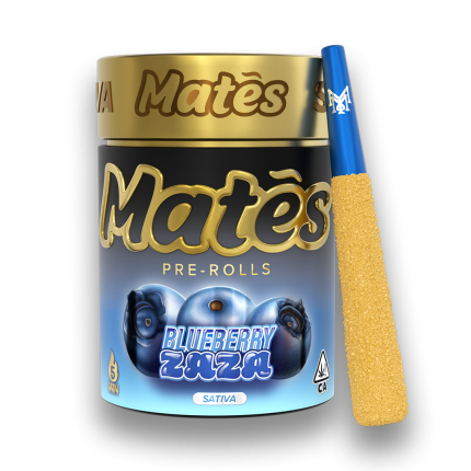 MATES- Melted Diamond & Live Resin Infused- 5pck Pre Roll- BLUEBERRY ZAZA