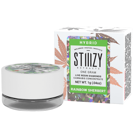 STIIIZY- LIVE RESIN DIAMONDS CONCENTRATE- 1G- RAINBOW SHERBERT