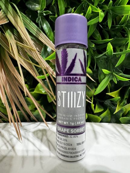 STIIIZY- PREMIUM INDOOR CANNABIS 1G PRE ROLL- GRAPE SORBET