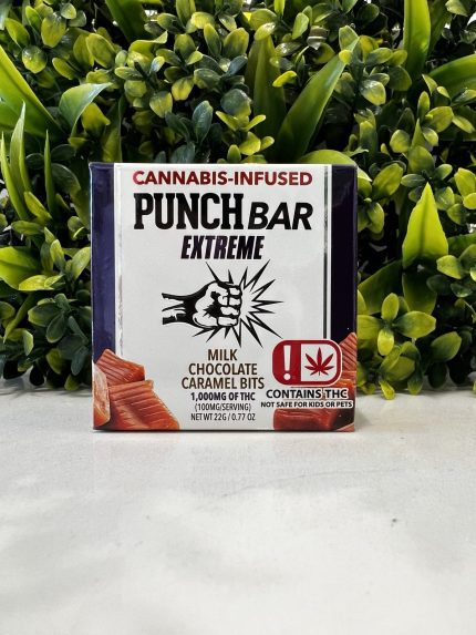 PUNCH BAR EXTREME- 1000MG- MILK CHOCOLATE CARAMEL BITS