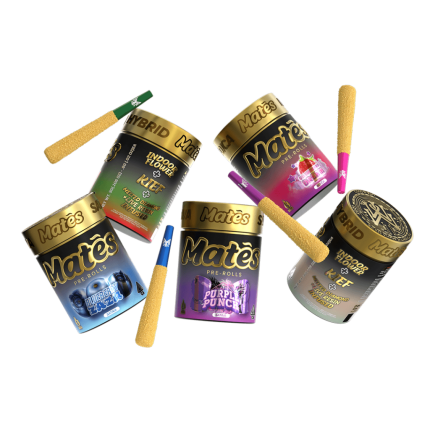 MATES- Melted Diamond & Live Resin Infused- 5pck Pre Roll- STRAWBERRY DREAM