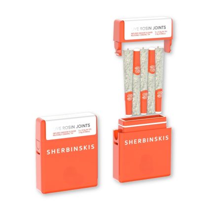 SHERBINSKIS- Live Rosin Infused 5pck Pre rolls- WHITE CHERRY